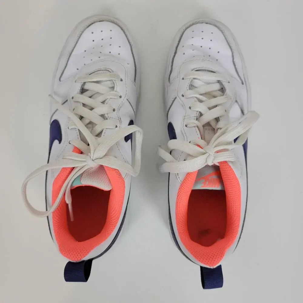 Nike Court Borough Low 2 Kids Sneakers Size 7.5 White All Day Play BQ5448-112